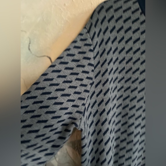 Frank & Oak Mens Knit Crewneck Merino-Wool Navy Blue-Gray Sweater Sz large - Picture 4 of 10